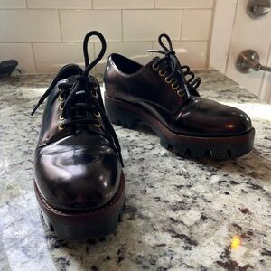 Jeffrey Campbell Patent Leather Lace-Up Oxford